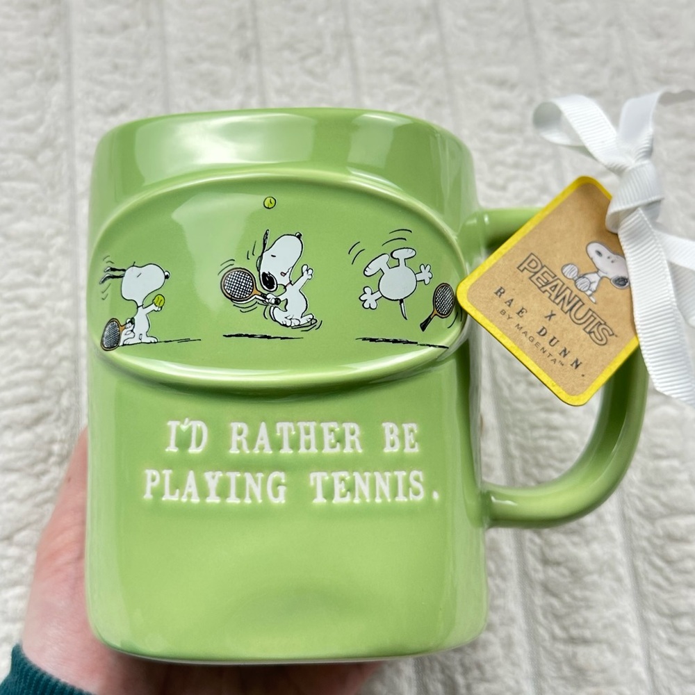 Rae Dunn Snoopy Peanuts Tennis Mug